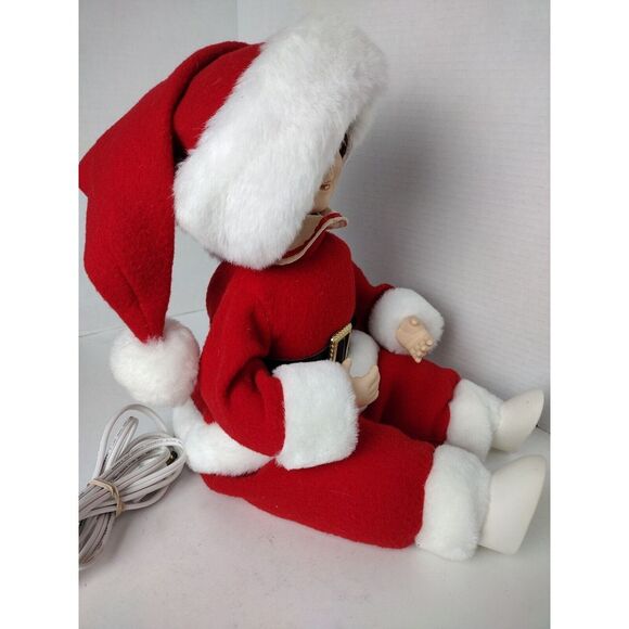 Vintage Animated Telco Young Adult Santa Claus Motionette 1991 Shelf Sitter HTF - Picture 5 of 8